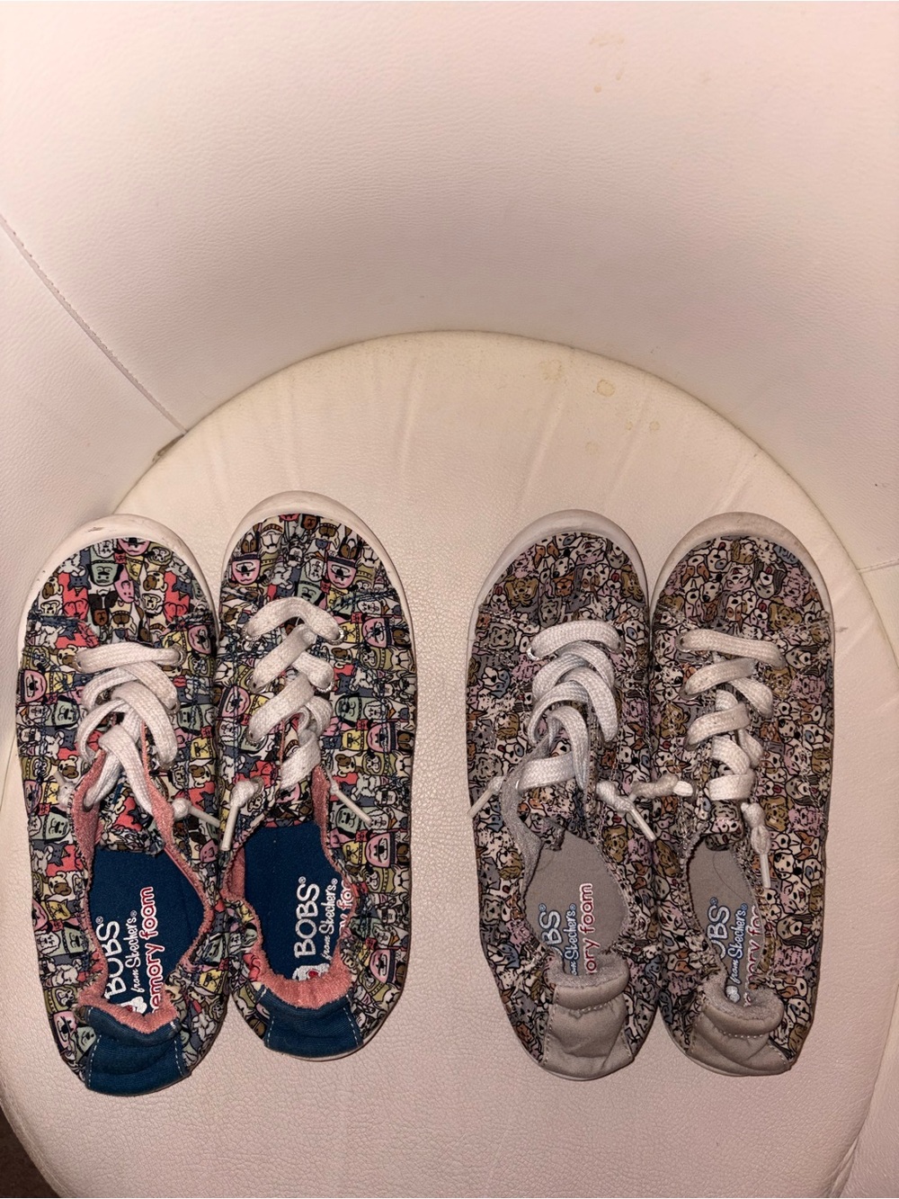 Skechers Dogs Patterned Lace-Up Sneakers - Multicolor Print